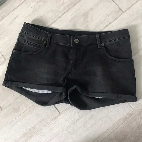 Anine Bing Black Denim Shorts - Picture 1 of 3